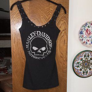 Harley Davidson Skull logo Tank top Women's S